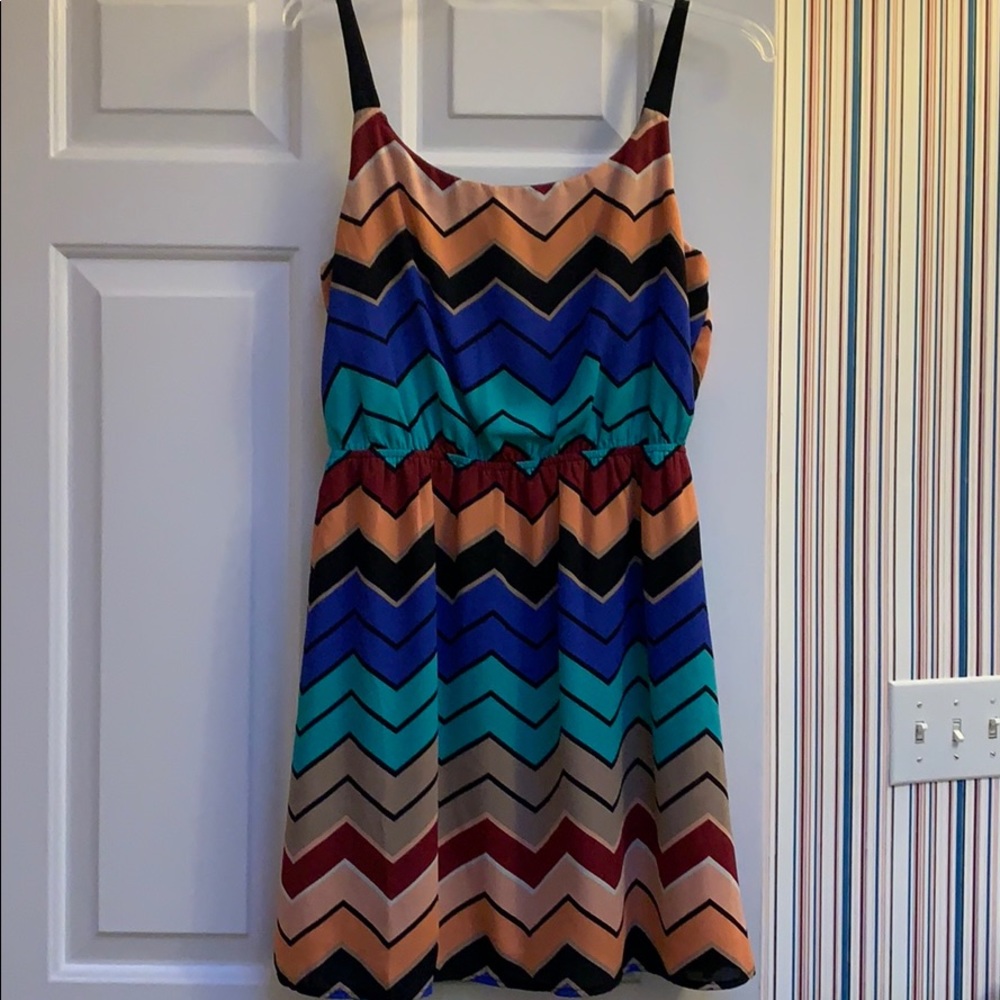Zig zag multicolored sundress